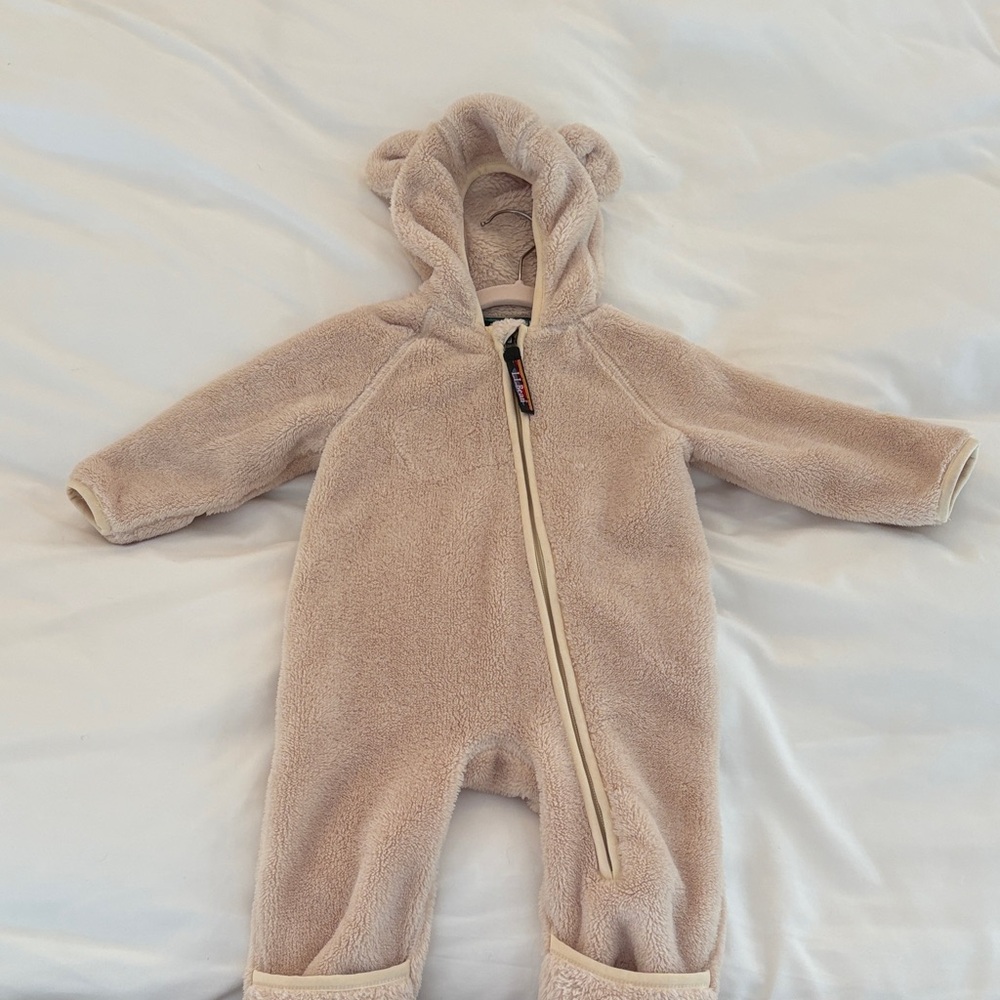 L.L. Bean Tan Hooded Baby Footie